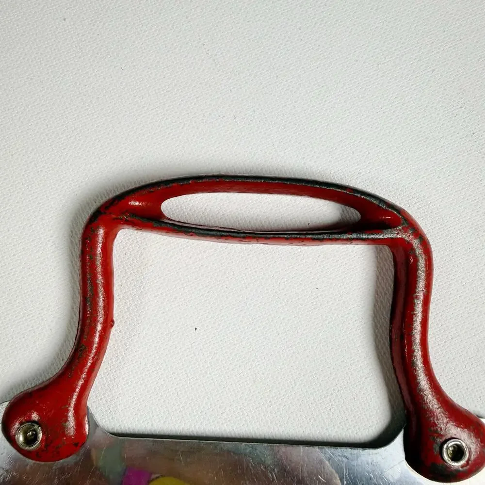 Vintage Stainless Steel Chopper/ Mezzaluna Dual-blade Slicer Cast Iron Handle